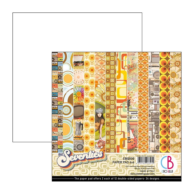 The Seventies zestaw 24 kartek 15 x 15 cm