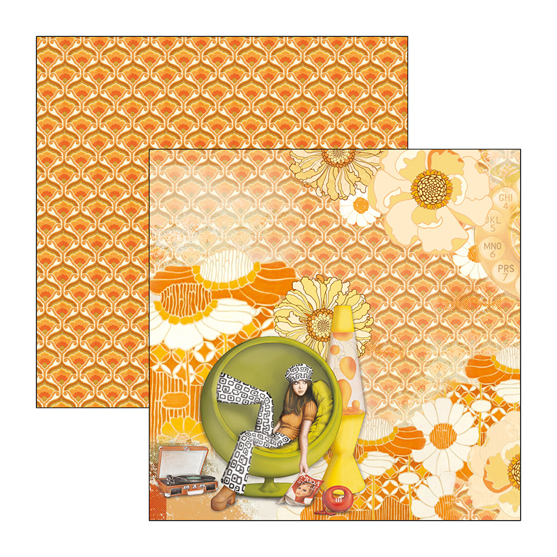 The Seventies zestaw 24 kartek 15 x 15 cm