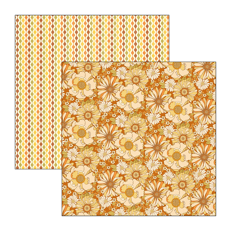 The Seventies zestaw 24 kartek 15 x 15 cm