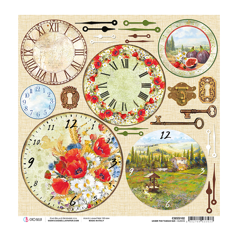Tuscan Clocks rozm. 30,5 x 30,5 cm CBSS102