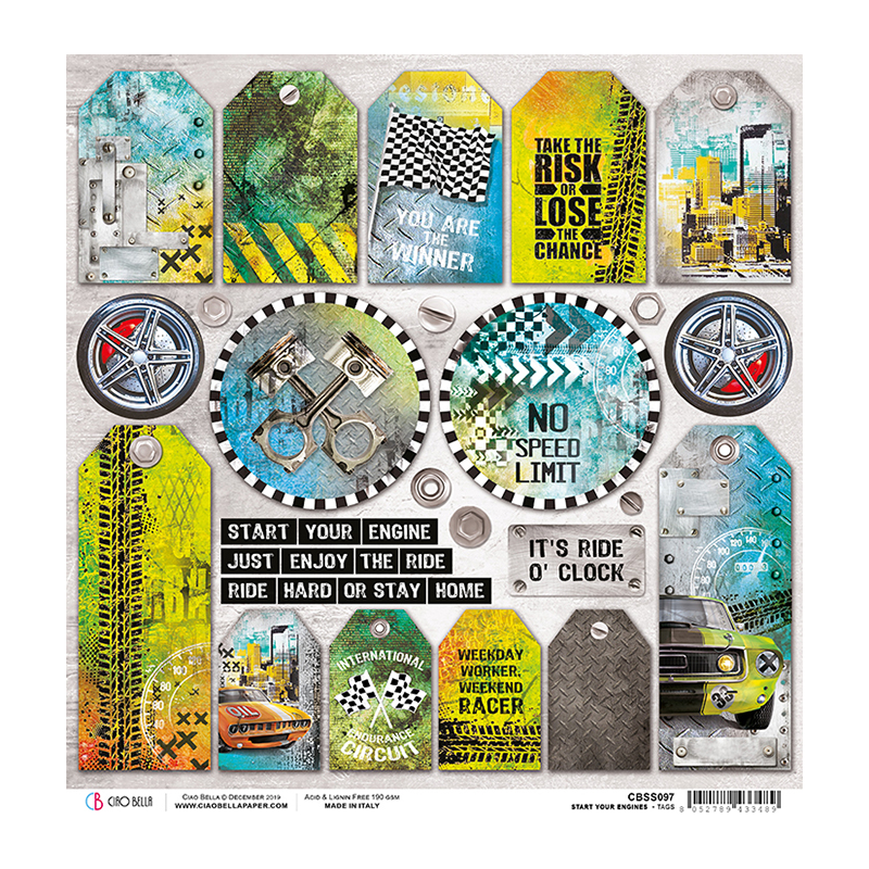 Start your engines rozm. 30,5 x 30,5 CBSS097