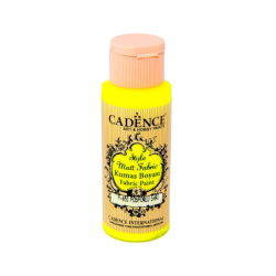 Farba matowa do tkanin Cadence 59 ml, fluorestencyjna żółta