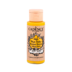 Farba matowa do tkanin Cadence 59 ml – trwały kolor, ŻÓŁTY