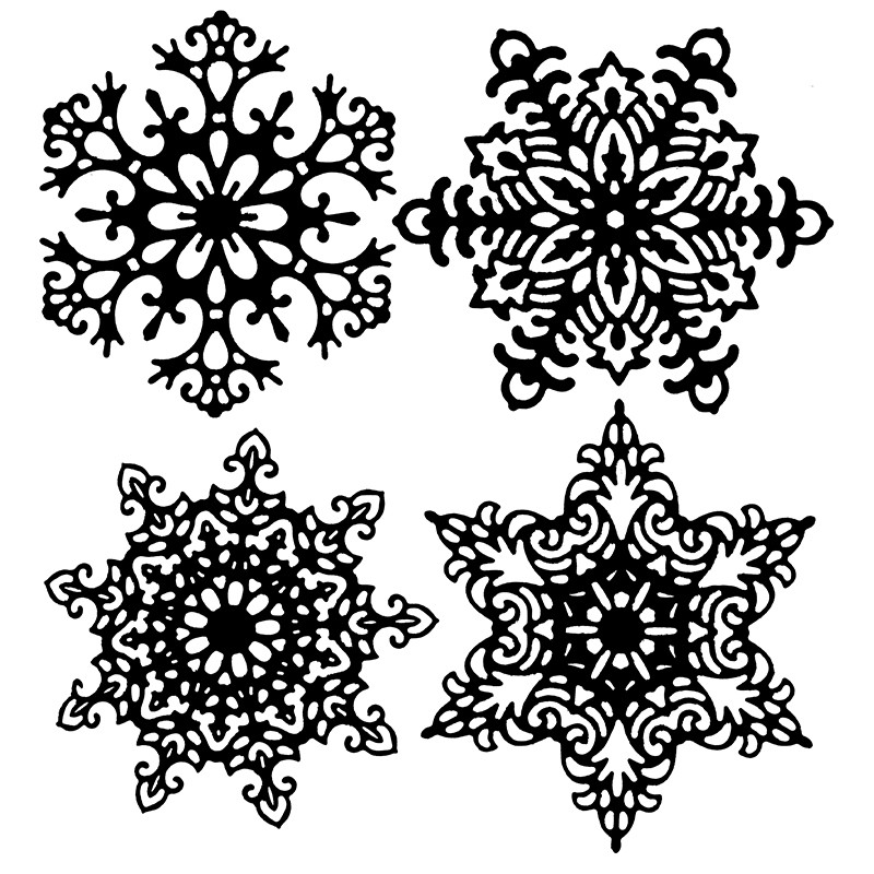 Wykrojnik do papieru ŚNIEŻYNKI 4szt