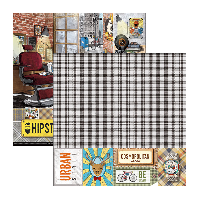Hipster zestaw 12 kartek rozm. 30,5 x 30,5 cm
