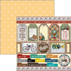 Hipster zestaw 12 kartek rozm. 30,5 x 30,5 cm