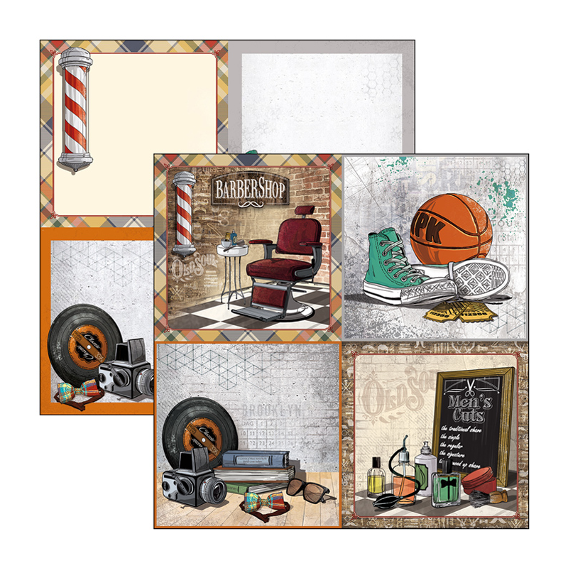 Hipster zestaw 12 kartek rozm. 30,5 x 30,5 cm