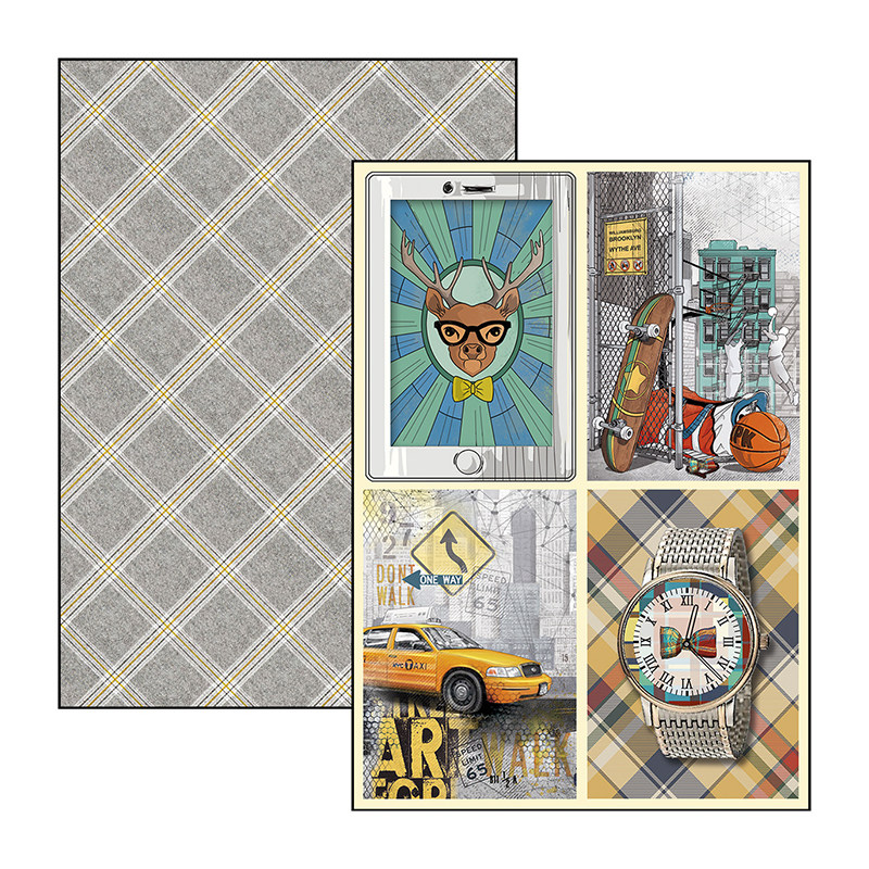 Hipster zestaw papierów 9 kartek rozm. A4