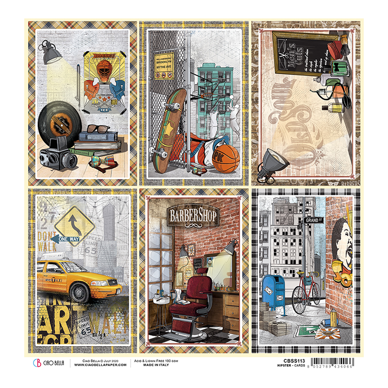 Hipster rozm. 30,5x30,5cm  CBSS113