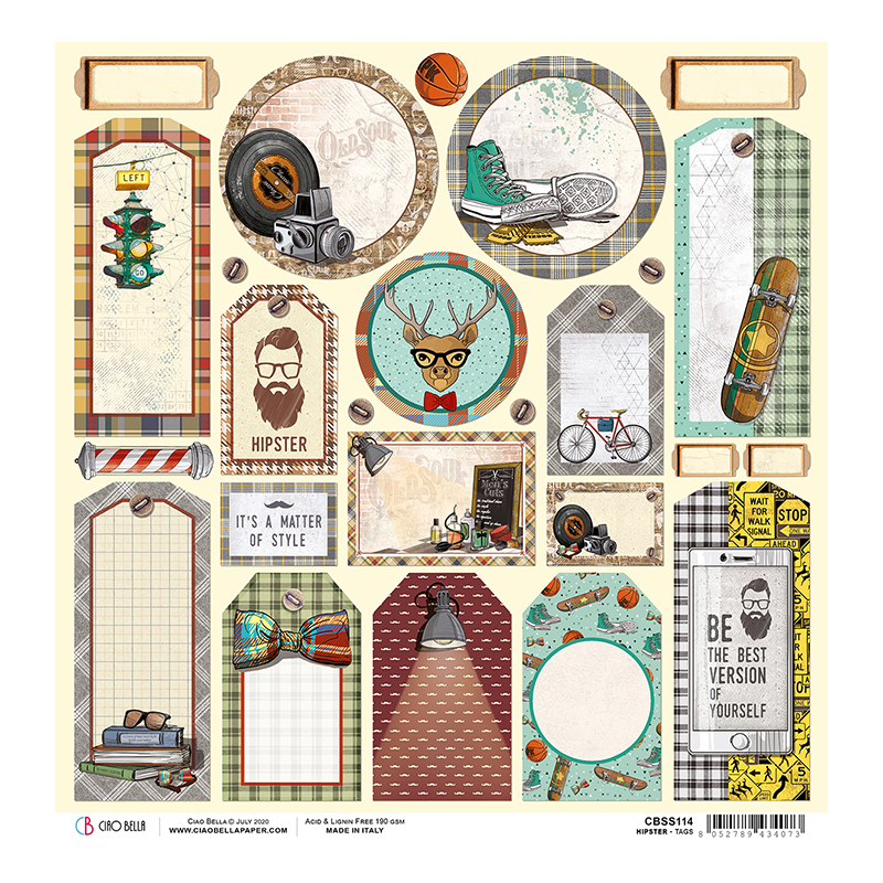 Hipster rozm. 30,5x30,5cm CBSS114