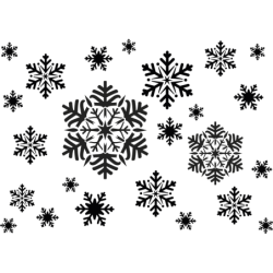 Szablon A4 - śnieżynki