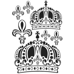 Szablon do malowania A4, Korony
