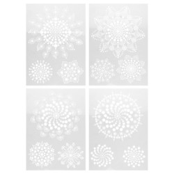 Szablony do kropkowania 1 zestaw 4 szt. rozm. A4