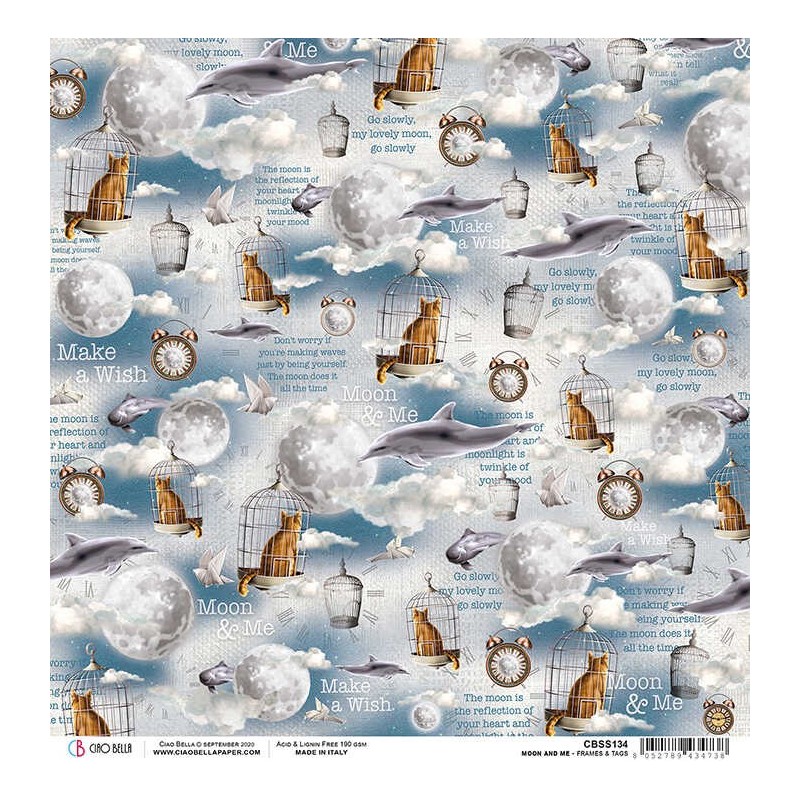 Moon & Me ramki arkusz papieru rozm.  30,5x30,5 cm