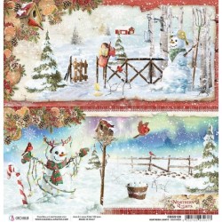 Snowmen arkusz papieru rozm. 30,5x30,5 cm