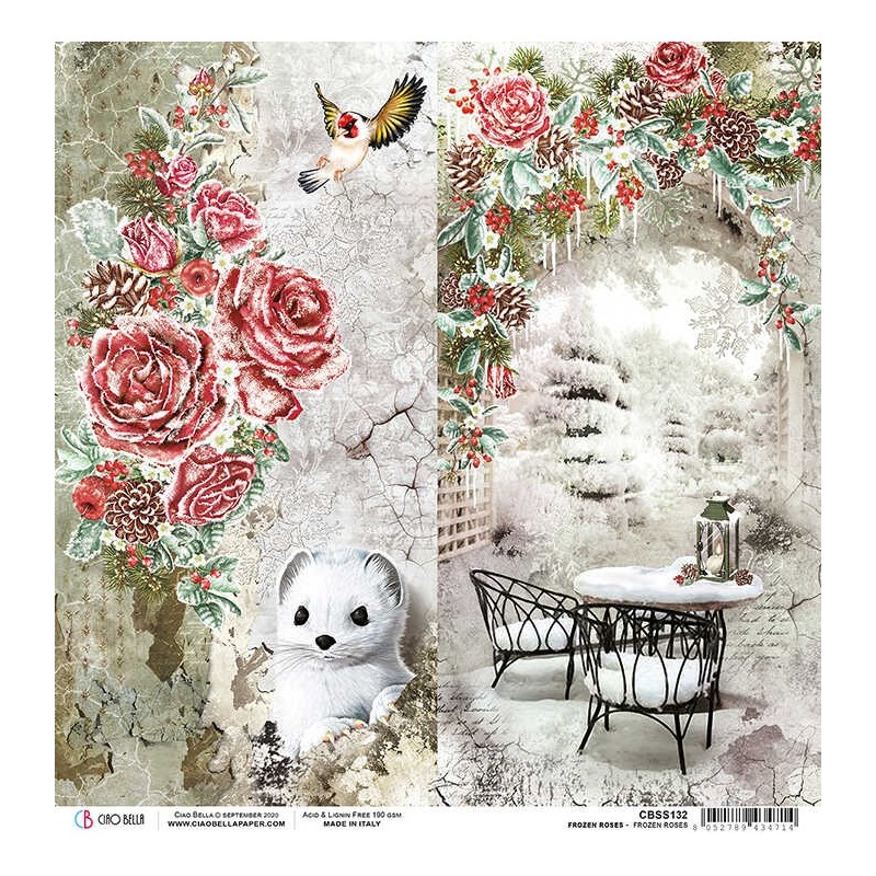 Frozen Roses arkusz papieru rozm. 30,5x30,5 cm