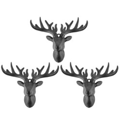 Głowy jelenia 3 szt rozm....