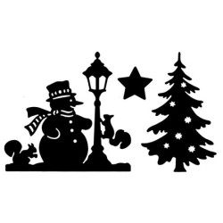 Wykrojnik do papieru - bałwanek 3 szt