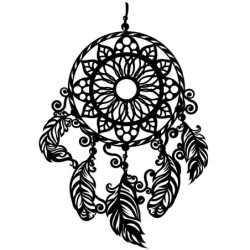 Szablon siluet, łapacz snów...