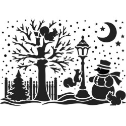 Szablon A4, bałwanek