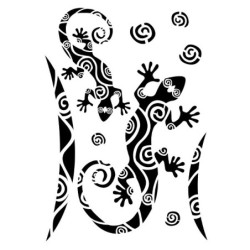 Szablon malarski gekony...