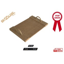 Taca MDF z uchwytami ze sznura 27 × 40 cm