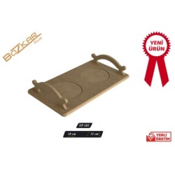 Taca z MDF, dwie podstawki pod kubki, rozm. 31 x 18 cm