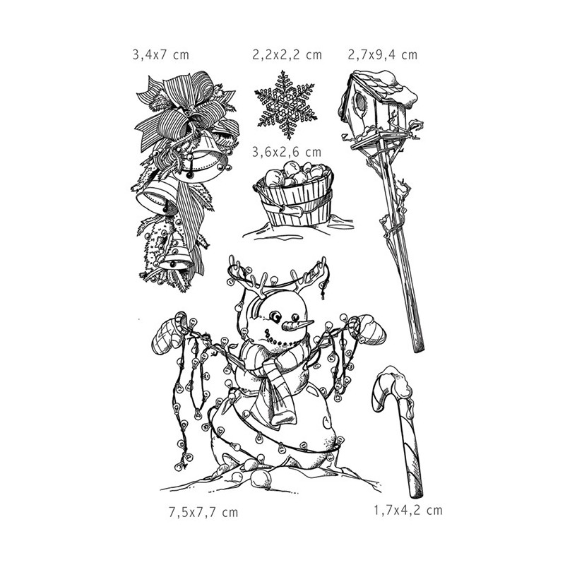 Ciao Bella stemple, Zimowy czas nr 3, 6 szt,, rozm. 10x15 cm