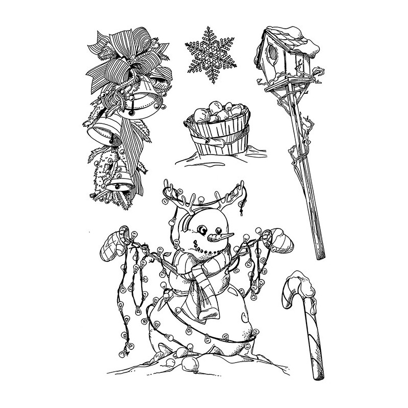 Ciao Bella stemple, Zimowy czas nr 3, 6 szt,, rozm. 10x15 cm