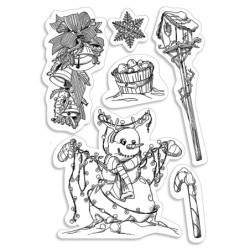 Ciao Bella stemple, Zimowy czas nr 3, 6 szt,, rozm. 10x15 cm