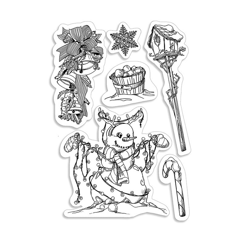 Ciao Bella stemple, Zimowy czas nr 3, 6 szt,, rozm. 10x15 cm