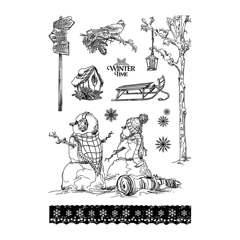 Ciao Bella stemple, Zimowy czas nr 2, 11 szt, rozm. 10x15 cm