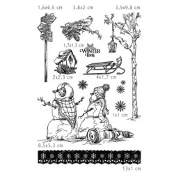 Ciao Bella stemple, Zimowy czas nr 2, 11 szt, rozm. 10x15 cm
