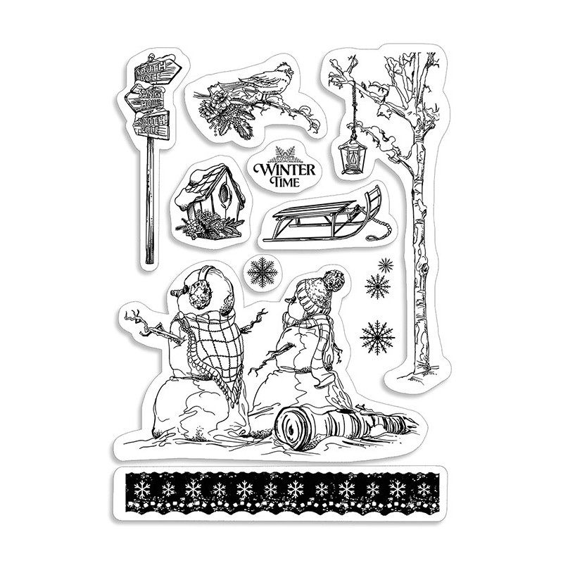 Ciao Bella stemple, Zimowy czas nr 2, 11 szt, rozm. 10x15 cm