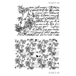 Stemple Ciao Bella, tło kwiaty, napisy, 2 szt, rozm. 10x15 cm