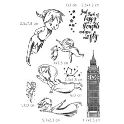 Ciao Bella stemple, Piotruś Pan, rozm. 10 x 15 cm, 9 motywów