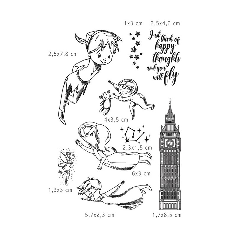 Ciao Bella stemple, Piotruś Pan, rozm. 10 x 15 cm, 9 motywów