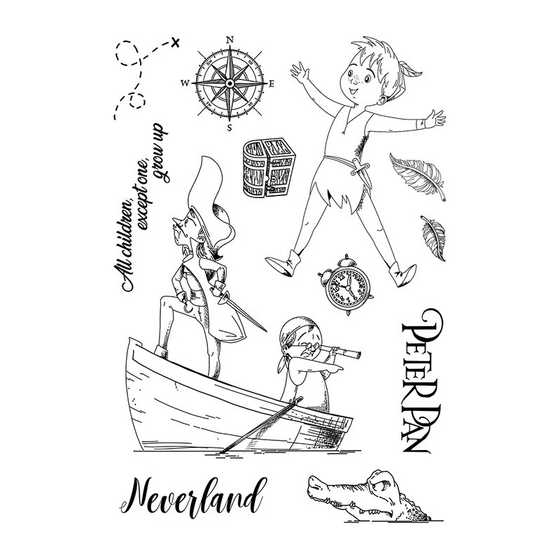 Stemple Ciao Bella, Piotruś Pan nr2,  12 szt,  rozm. 10 cm x 15 cm PS6013