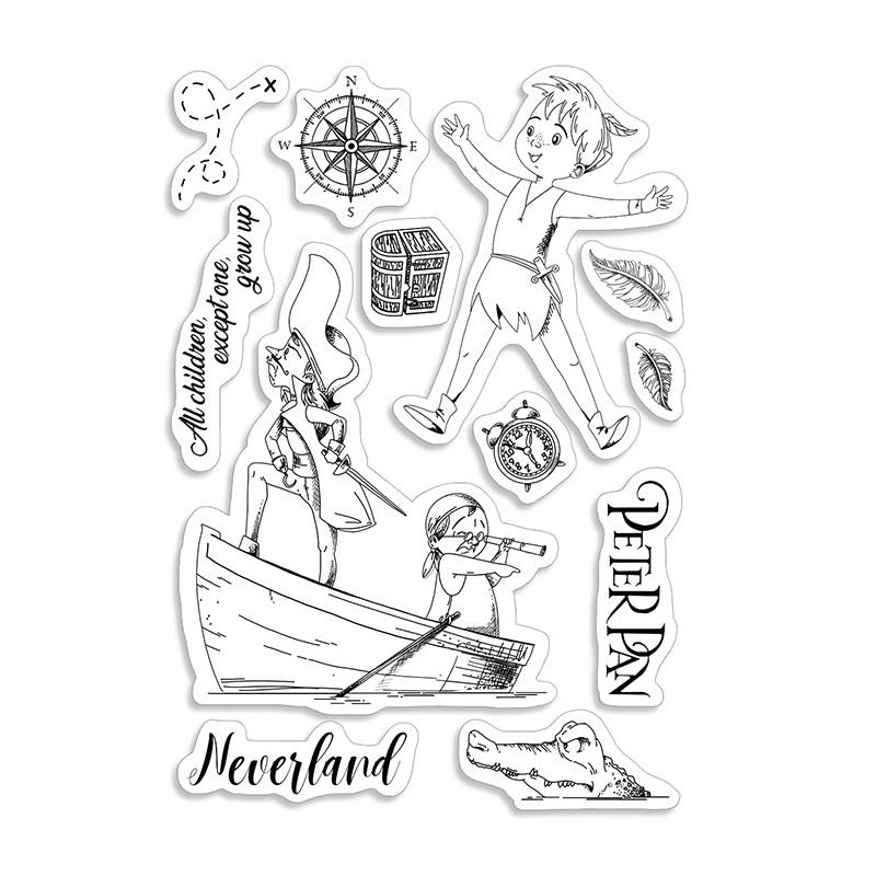 Stemple Ciao Bella, Piotruś Pan nr2,  12 szt,  rozm. 10 cm x 15 cm PS6013