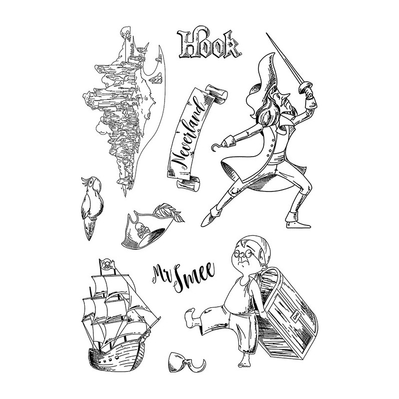 Stemple Ciao Bella,  Piotruś Pan nr 3, 10 szt.,  rozm. 10 cm x 15 cm PS6014