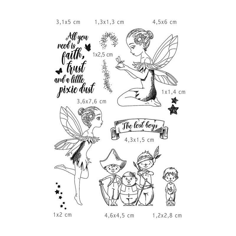 Stemple Ciao Bella, Piotruś Pan nr 4, 10 szt, rozm. 10x15 cm