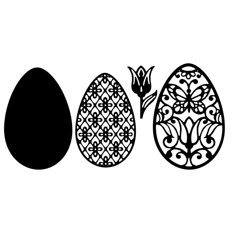 Wykrojnik do papiery - pisanki 4 szt.