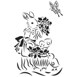 Szablon do malowania A4, Zajączek