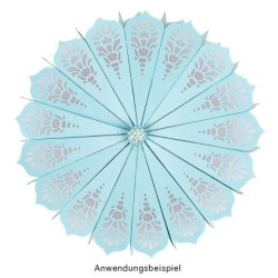 Wykrojik do papieru - kwiat rozetka 4 szt