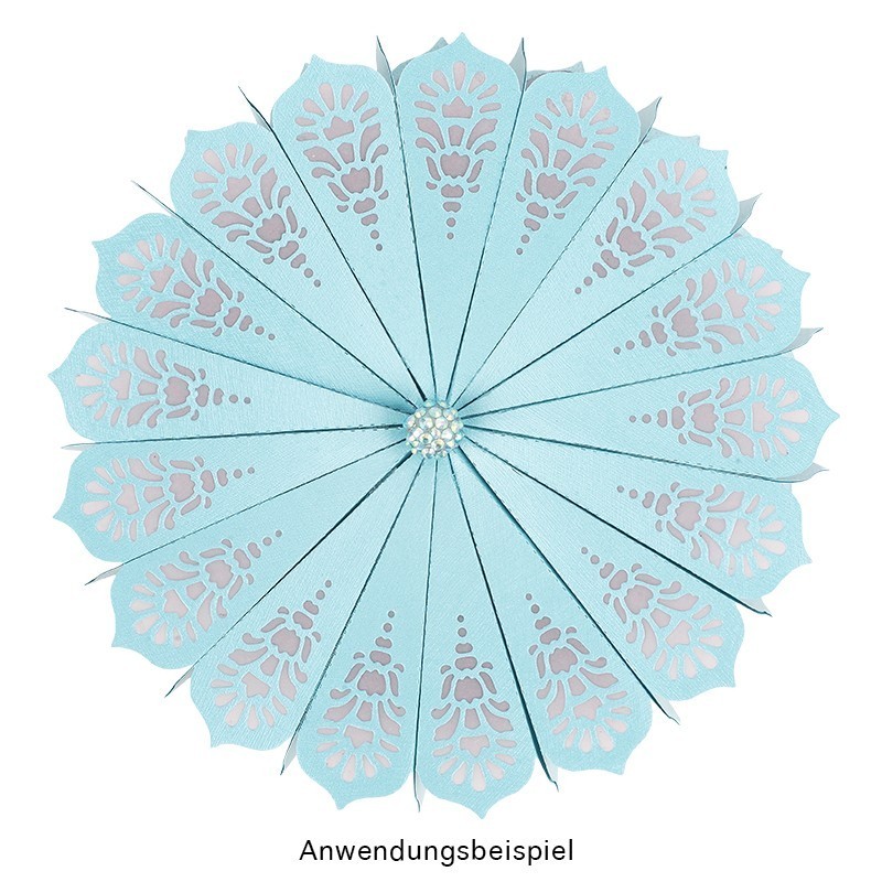 Wykrojik do papieru - kwiat rozetka 4 szt