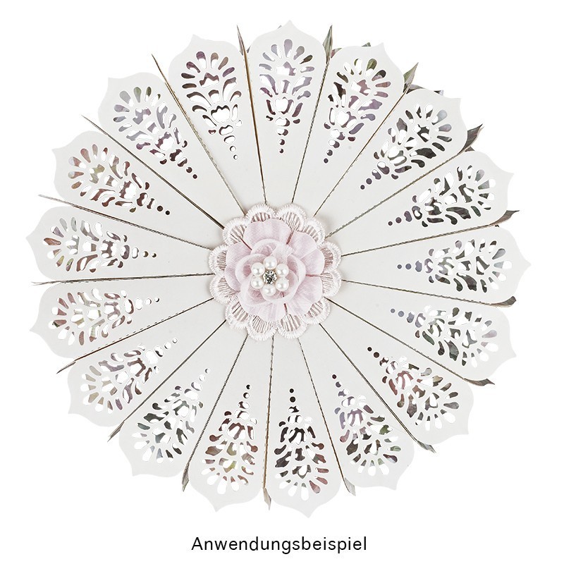 Wykrojik do papieru - kwiat rozetka 4 szt