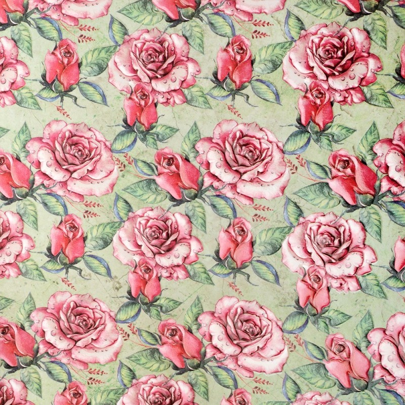 Papier transparentny deluxe A4, róże, 10 szt