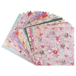 Zestaw papierów Vintage 2, 20 kartek, 25x25 cm