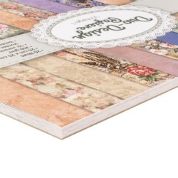 Zestaw papierów Vintage 1, 20 kartek, 25x25 cm