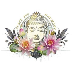 prasowanka, zdobienie tkanin, Budda,